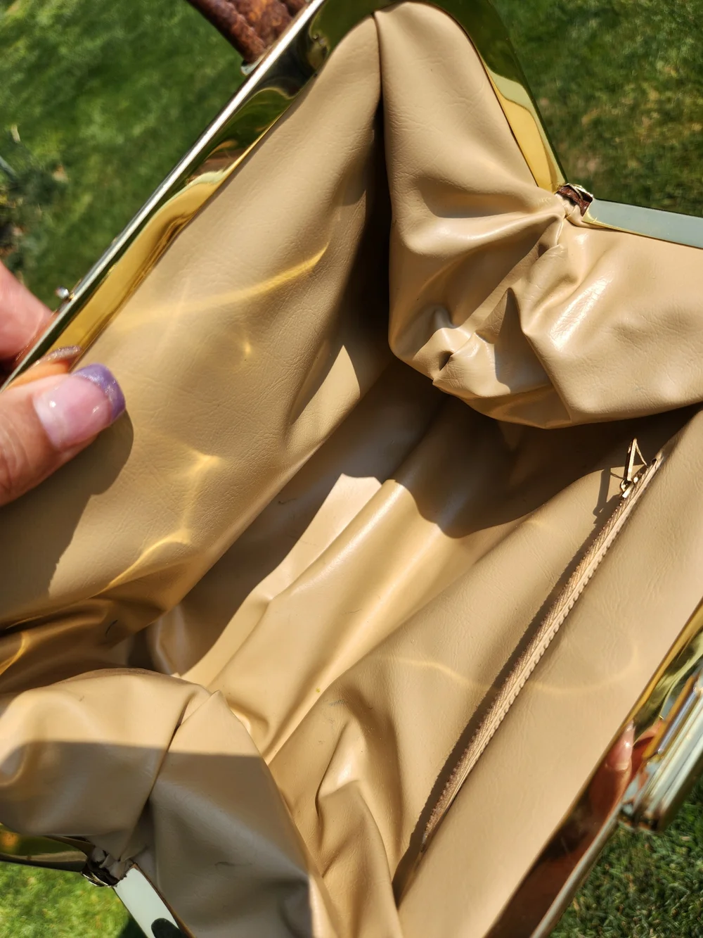 Classic Brown  Top-Handle Bag with Gold Hardware